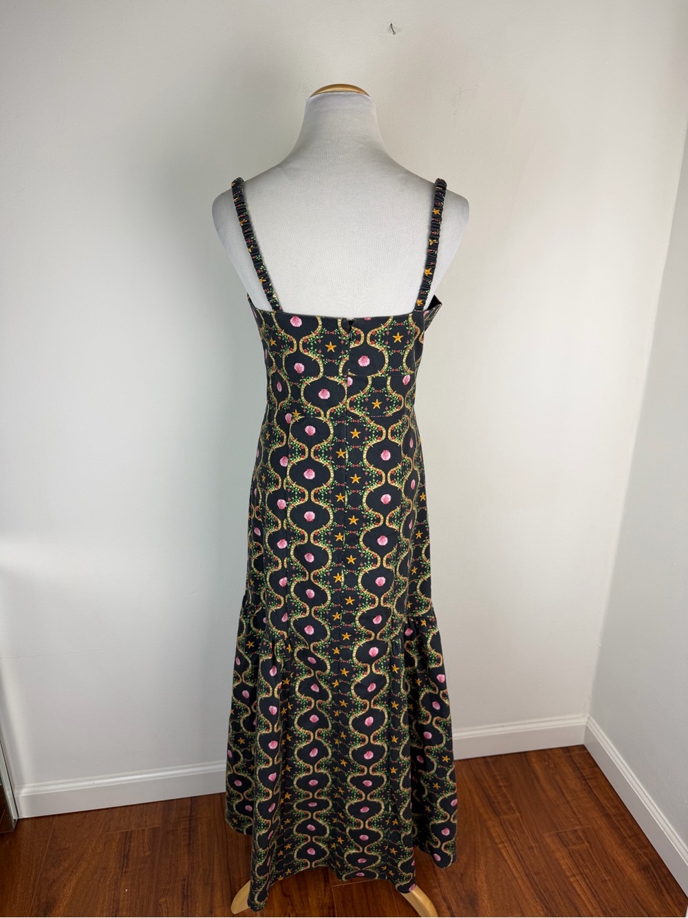 Hill House Lillie Maxi Dress in Black Cisco Trellis Size M - Picture 6 of 8